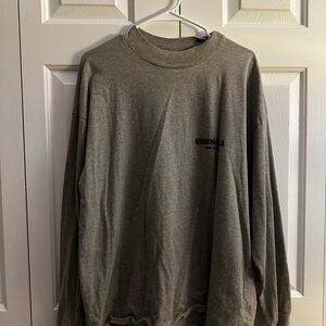 Essentials Fear of God Gray Long Sleeve Tee